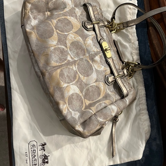 Coach Chelsea Gold Patina Purse - Picture 8 of 8